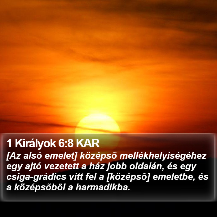 1 Királyok 6:8 KAR Bible Study