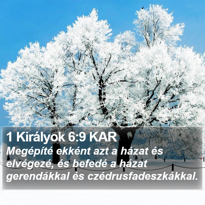 1 Királyok 6:9 KAR Bible Study