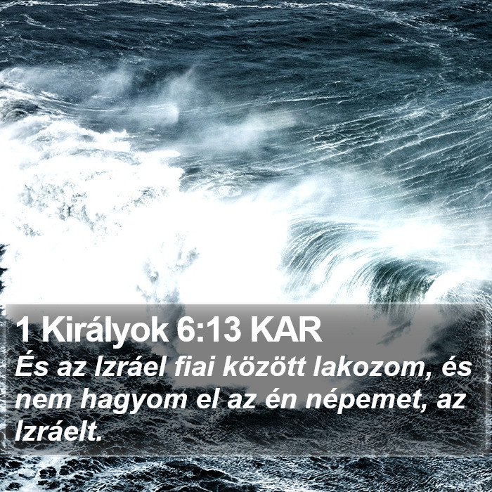 1 Királyok 6:13 KAR Bible Study