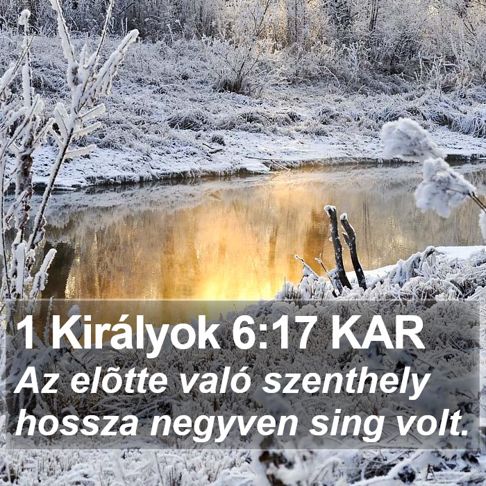 1 Királyok 6:17 KAR Bible Study