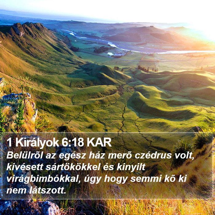 1 Királyok 6:18 KAR Bible Study