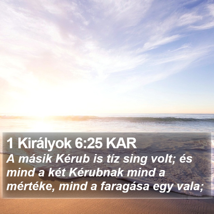 1 Királyok 6:25 KAR Bible Study