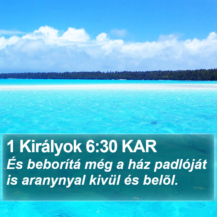 1 Királyok 6:30 KAR Bible Study