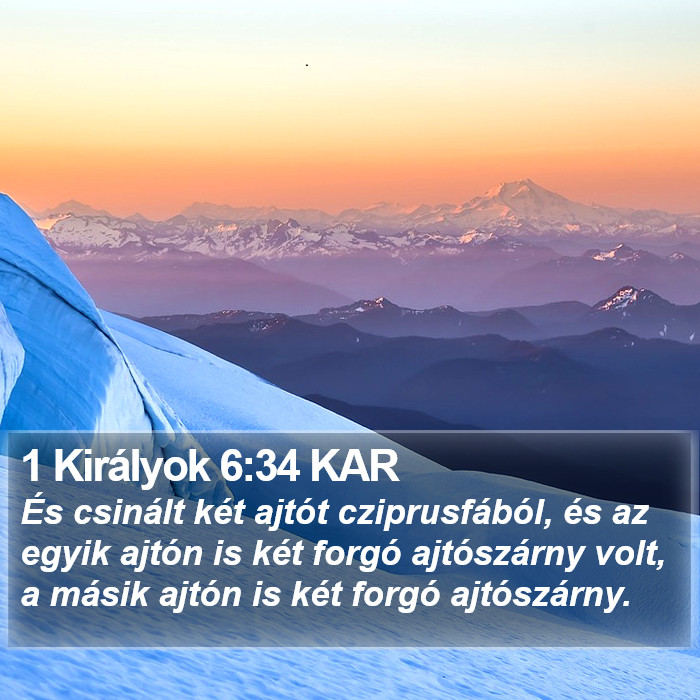 1 Királyok 6:34 KAR Bible Study