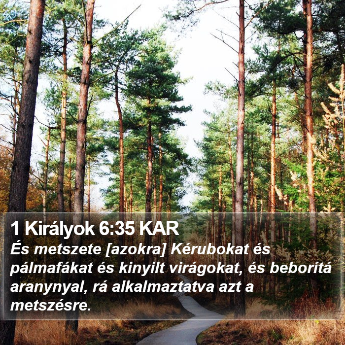 1 Királyok 6:35 KAR Bible Study