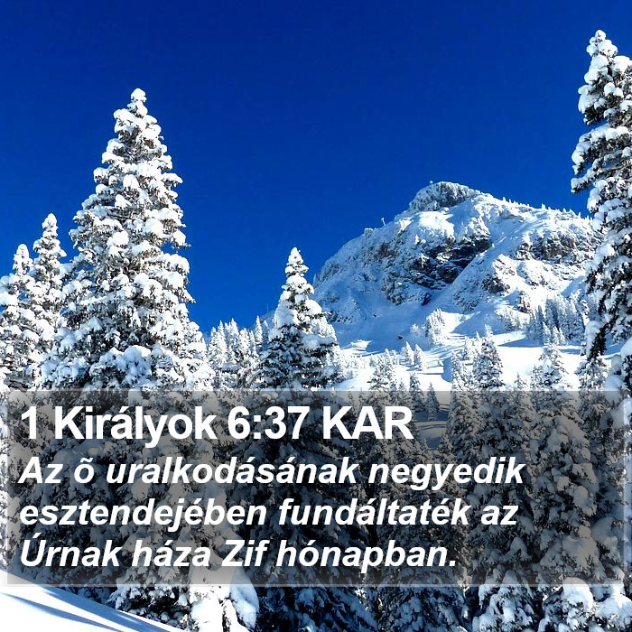 1 Királyok 6:37 KAR Bible Study