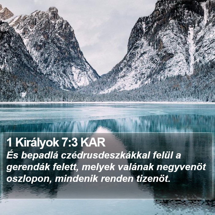 1 Királyok 7:3 KAR Bible Study