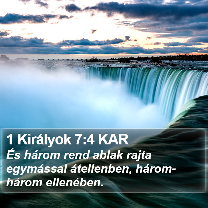 1 Királyok 7:4 KAR Bible Study