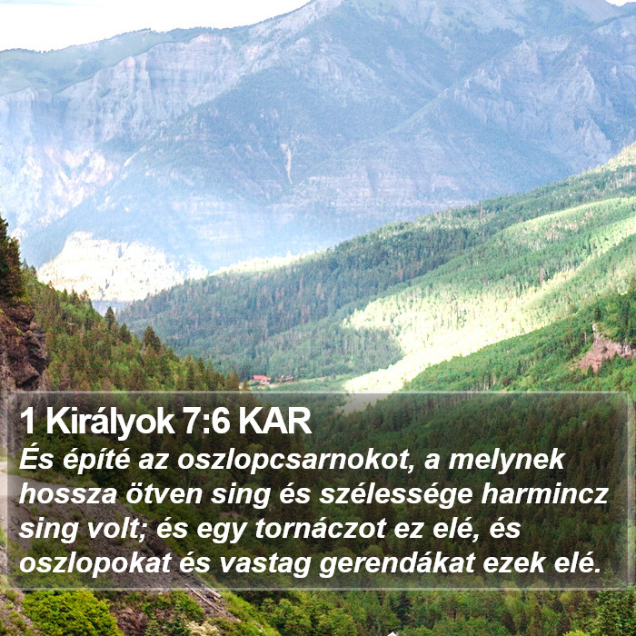 1 Királyok 7:6 KAR Bible Study