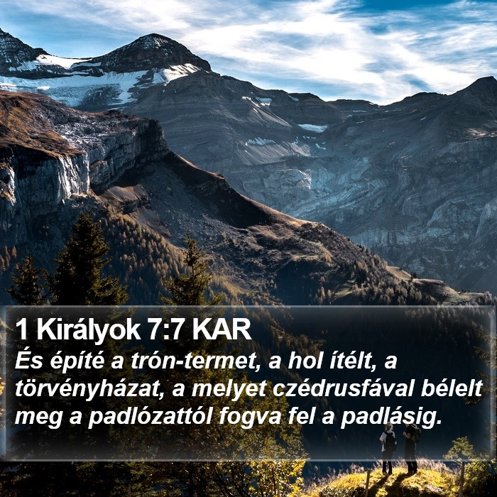 1 Királyok 7:7 KAR Bible Study