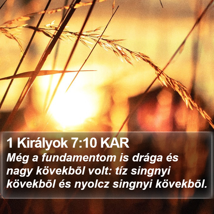 1 Királyok 7:10 KAR Bible Study