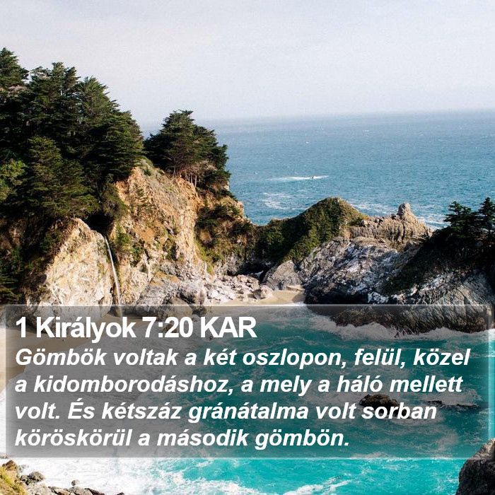 1 Királyok 7:20 KAR Bible Study