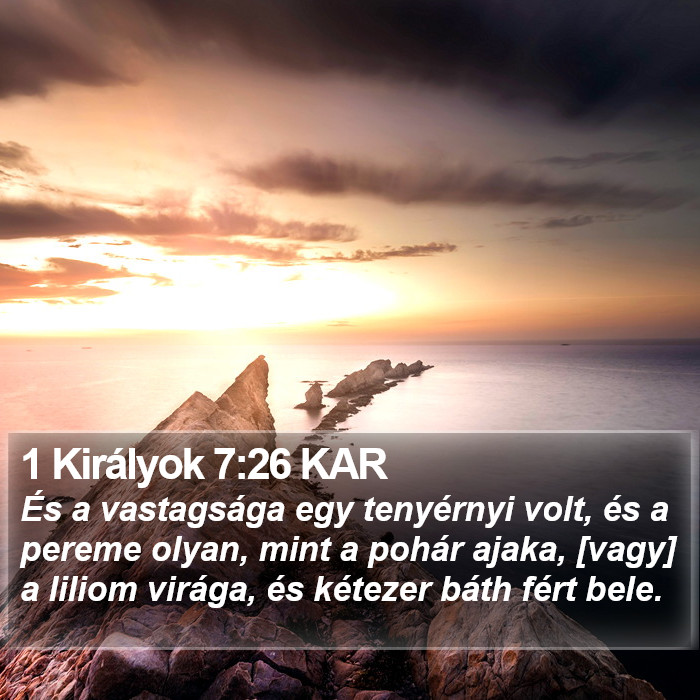 1 Királyok 7:26 KAR Bible Study