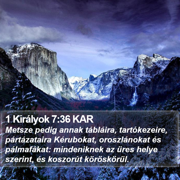 1 Királyok 7:36 KAR Bible Study