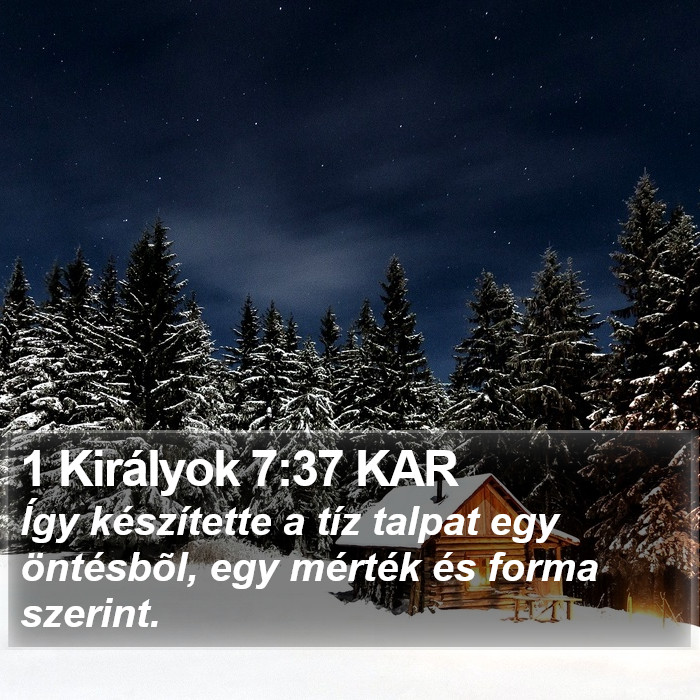 1 Királyok 7:37 KAR Bible Study