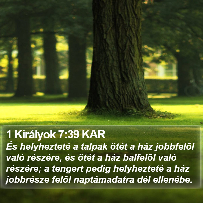 1 Királyok 7:39 KAR Bible Study