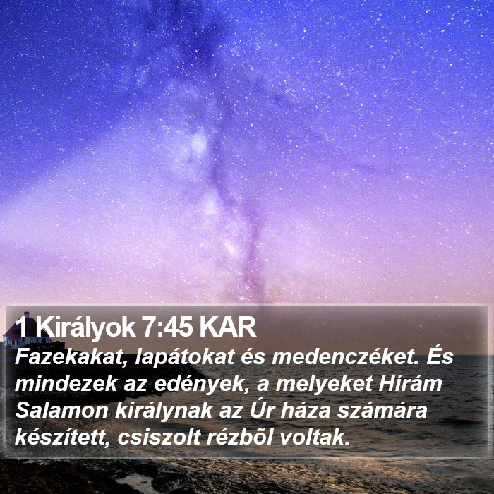 1 Királyok 7:45 KAR Bible Study