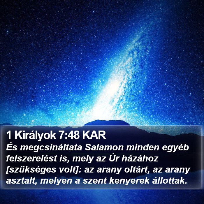 1 Királyok 7:48 KAR Bible Study