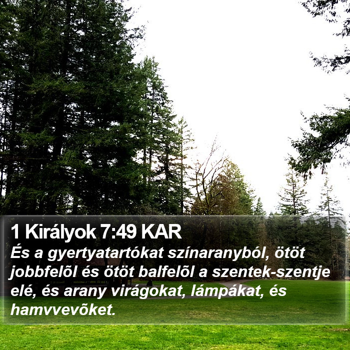 1 Királyok 7:49 KAR Bible Study