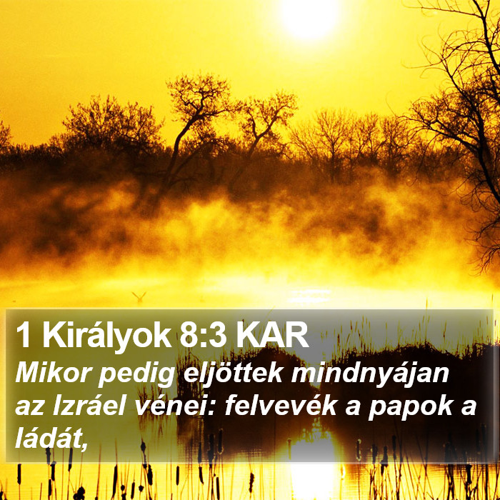 1 Királyok 8:3 KAR Bible Study