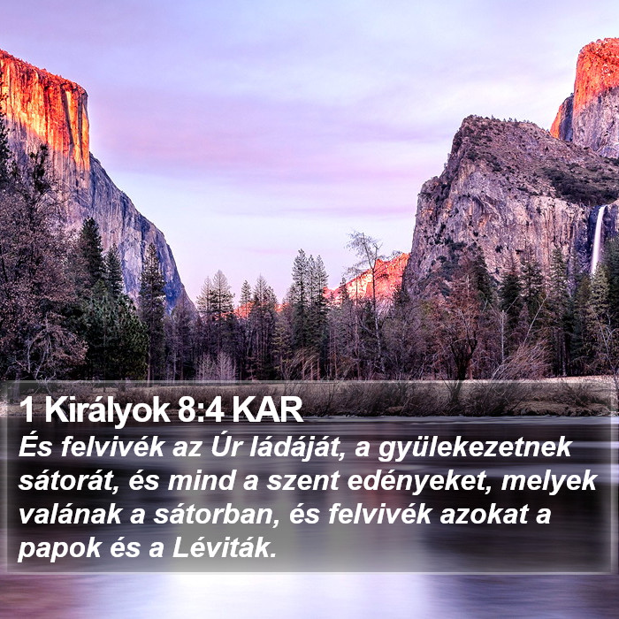 1 Királyok 8:4 KAR Bible Study