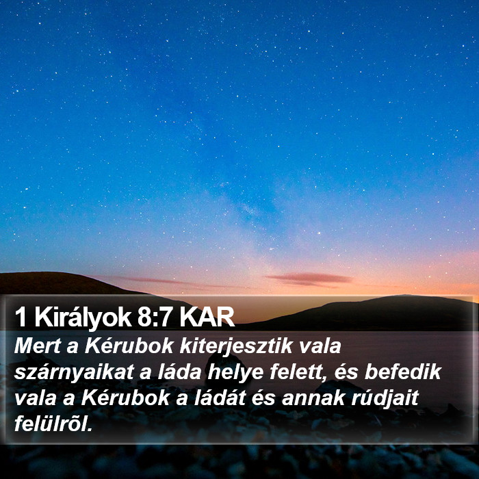 1 Királyok 8:7 KAR Bible Study