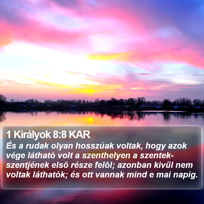 1 Királyok 8:8 KAR Bible Study