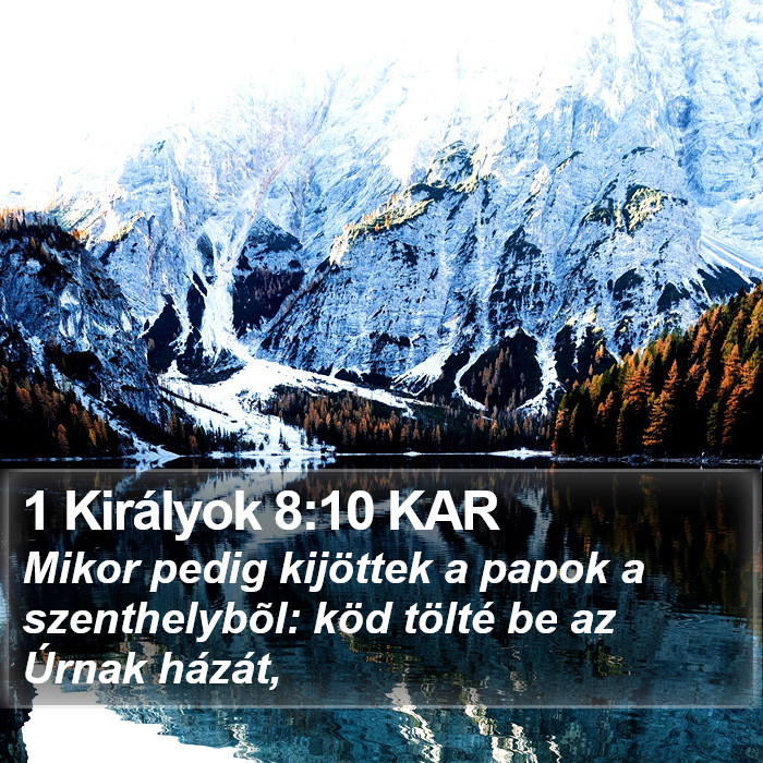 1 Királyok 8:10 KAR Bible Study