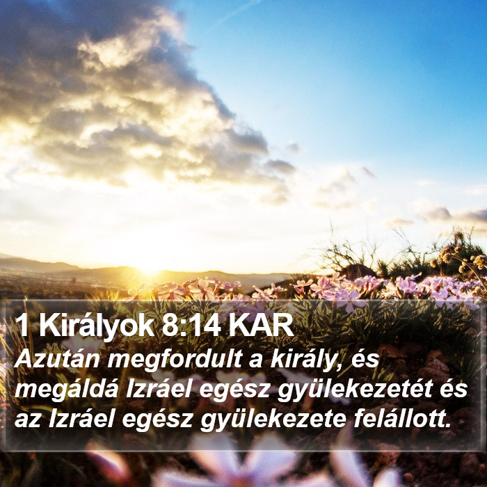 1 Királyok 8:14 KAR Bible Study