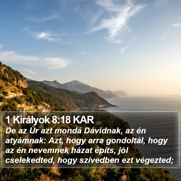 1 Királyok 8:18 KAR Bible Study