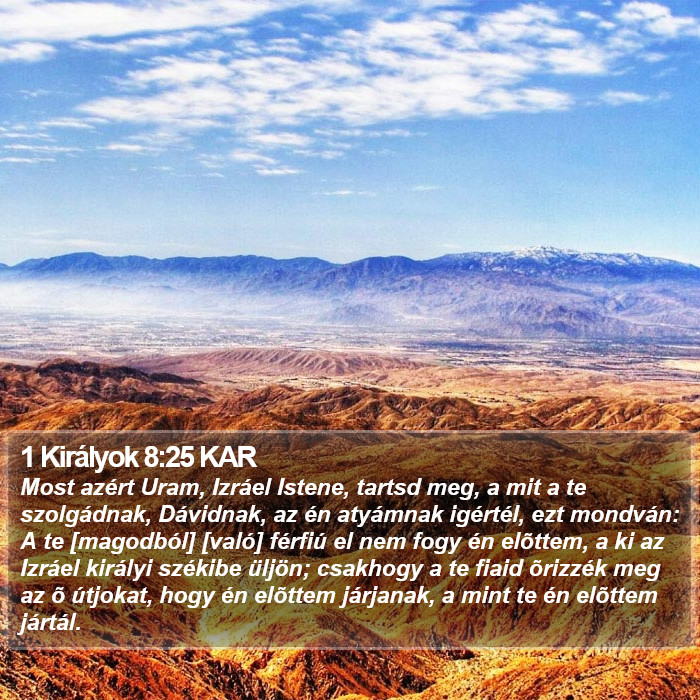 1 Királyok 8:25 KAR Bible Study