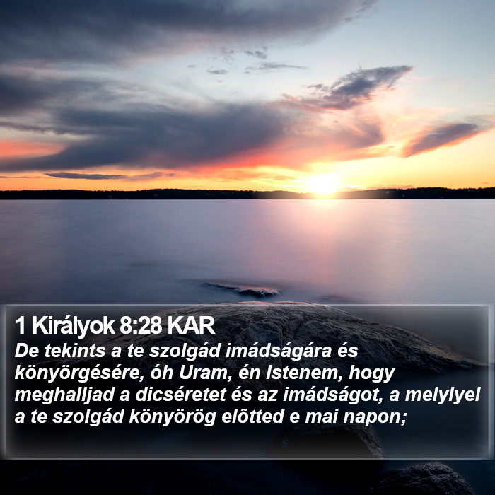 1 Királyok 8:28 KAR Bible Study