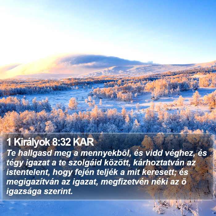 1 Királyok 8:32 KAR Bible Study