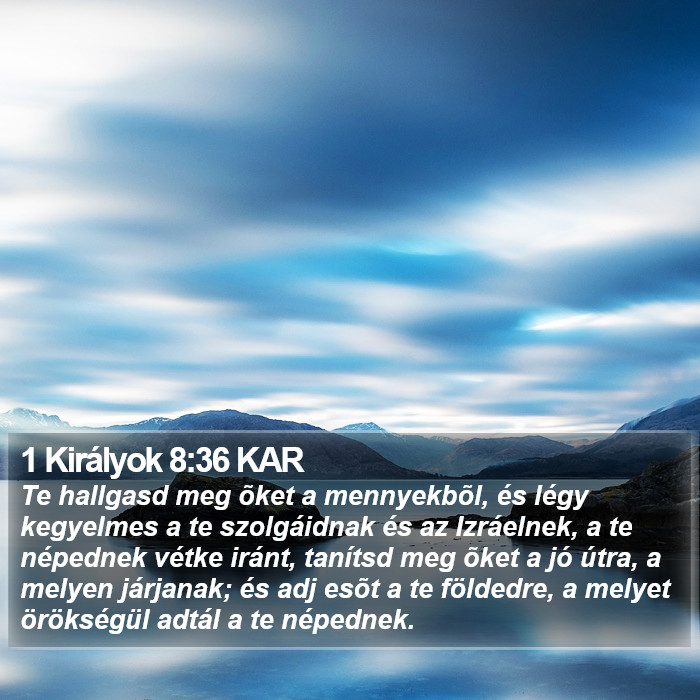 1 Királyok 8:36 KAR Bible Study