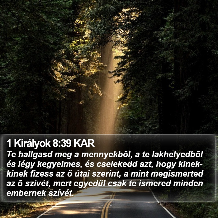 1 Királyok 8:39 KAR Bible Study