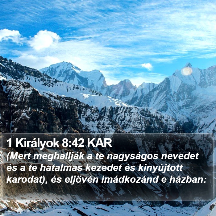 1 Királyok 8:42 KAR Bible Study