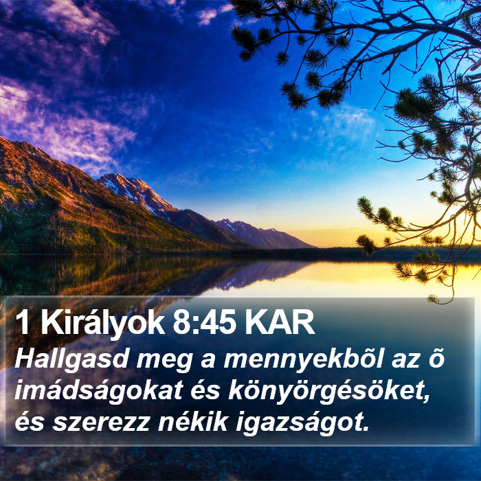 1 Királyok 8:45 KAR Bible Study