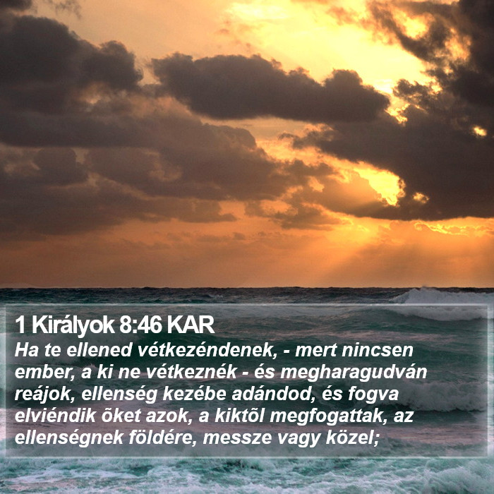 1 Királyok 8:46 KAR Bible Study