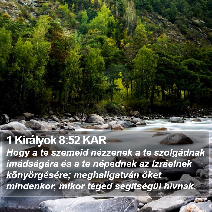 1 Királyok 8:52 KAR Bible Study