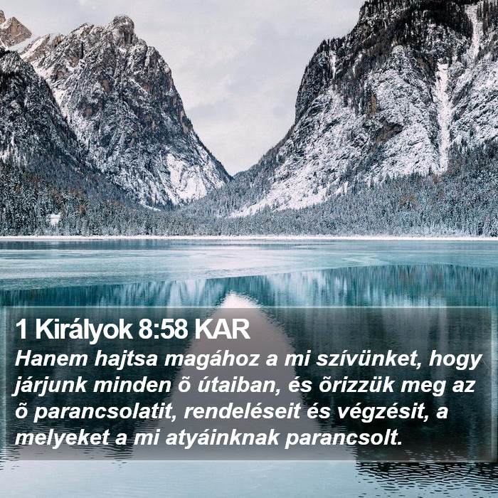 1 Királyok 8:58 KAR Bible Study