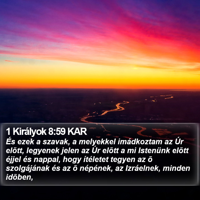 1 Királyok 8:59 KAR Bible Study