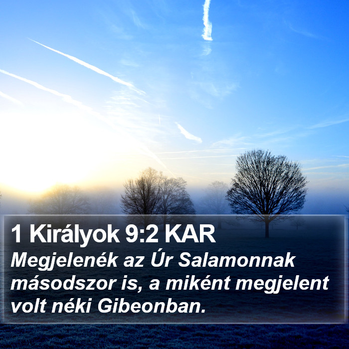 1 Királyok 9:2 KAR Bible Study