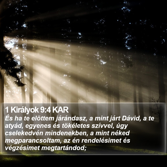 1 Királyok 9:4 KAR Bible Study