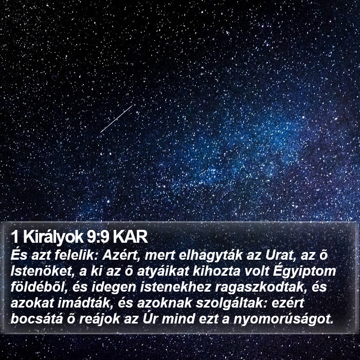 1 Királyok 9:9 KAR Bible Study