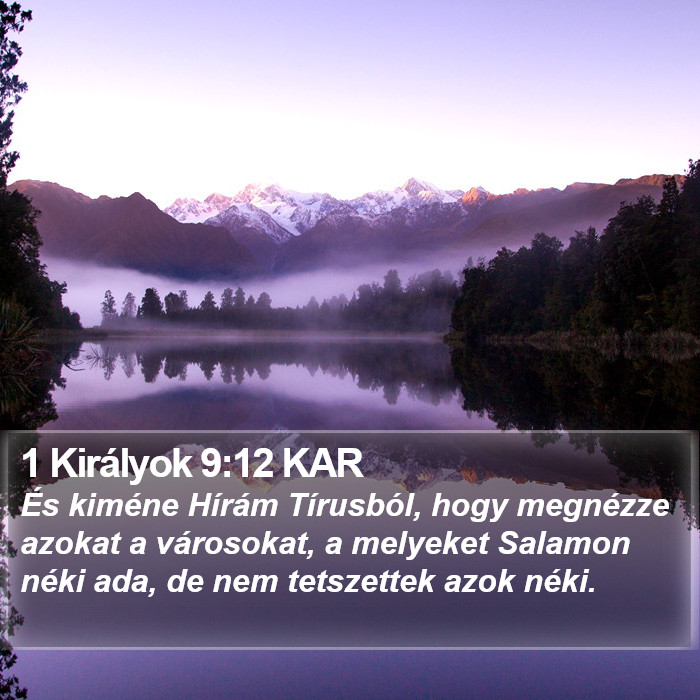 1 Királyok 9:12 KAR Bible Study