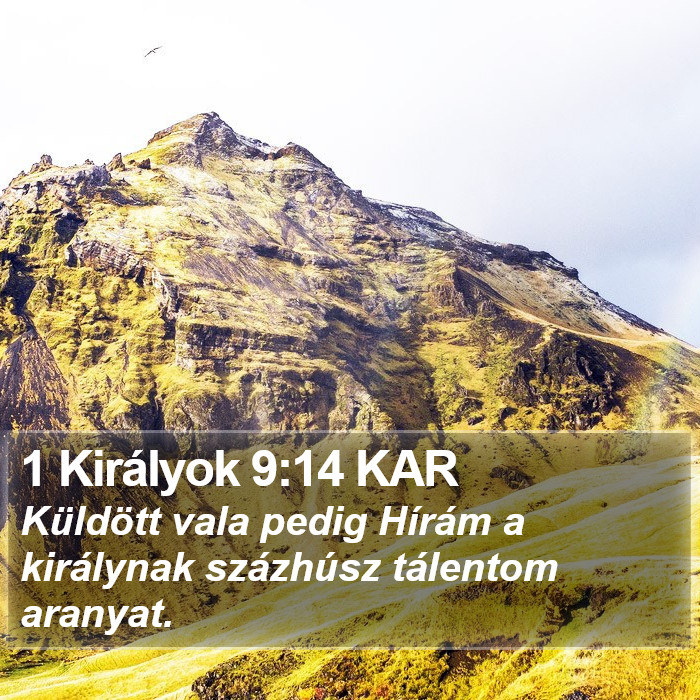 1 Királyok 9:14 KAR Bible Study