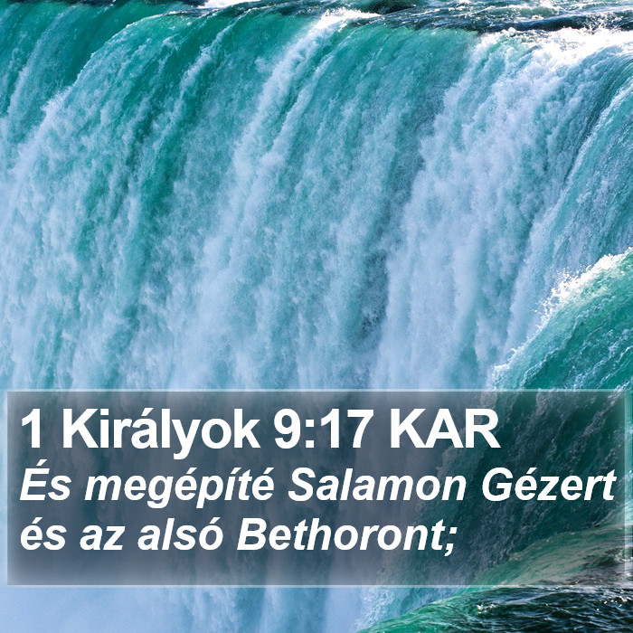 1 Királyok 9:17 KAR Bible Study