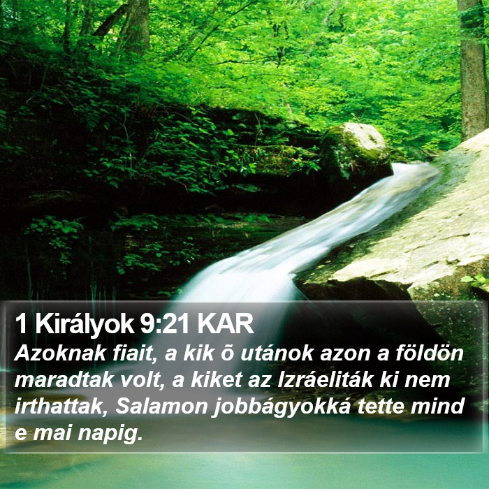 1 Királyok 9:21 KAR Bible Study