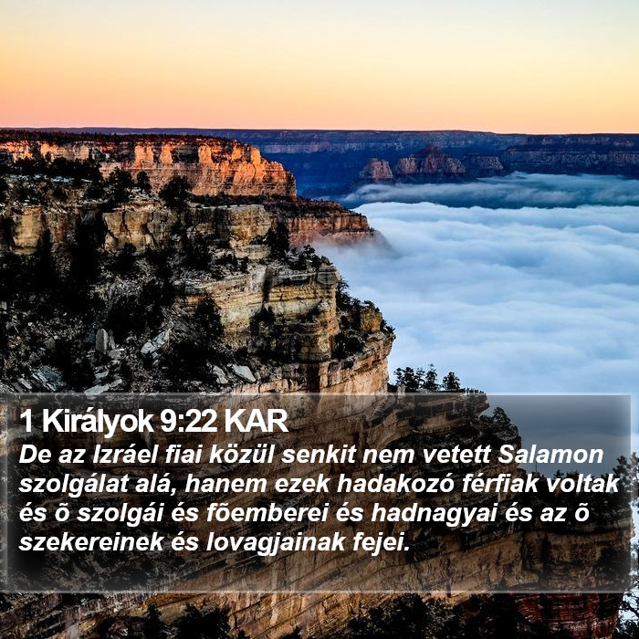 1 Királyok 9:22 KAR Bible Study