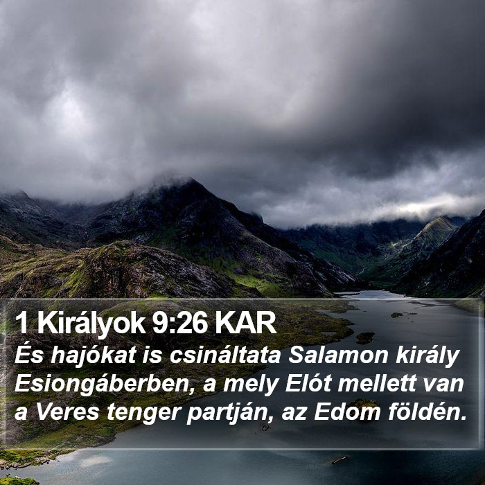 1 Királyok 9:26 KAR Bible Study